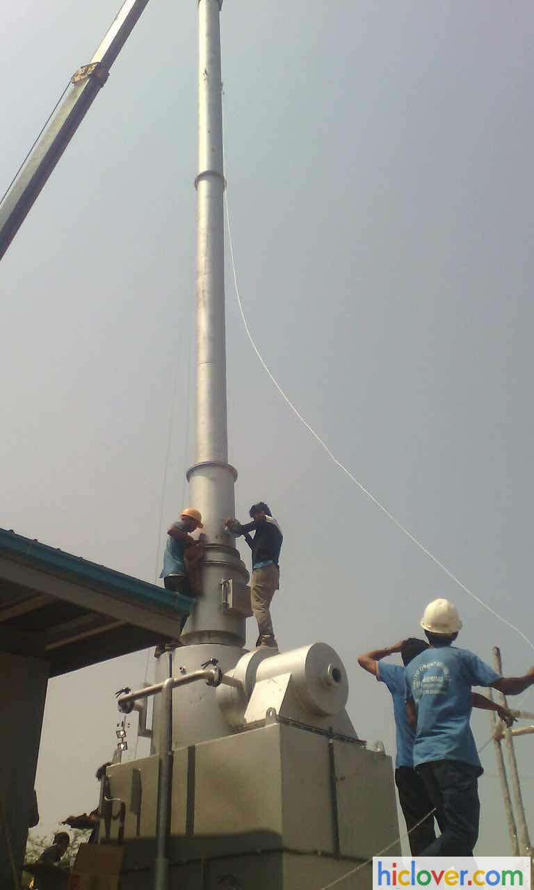waste incinerator smoke chimney overview
