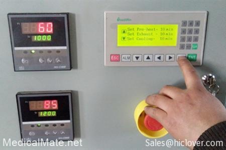 Temperature display and program set up (TS Model).